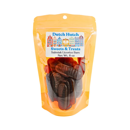 Dutch Hutch Salmiak Licorice Bars 8 oz By Matthijs