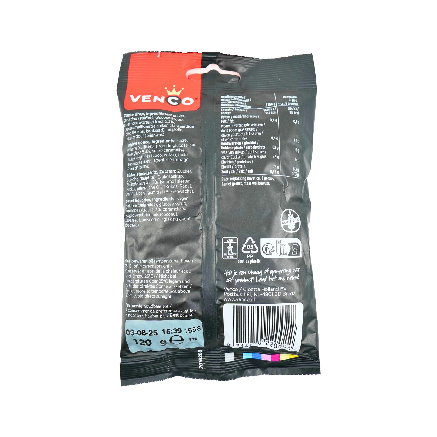 Venco Licorice Cats 4.2 oz bag