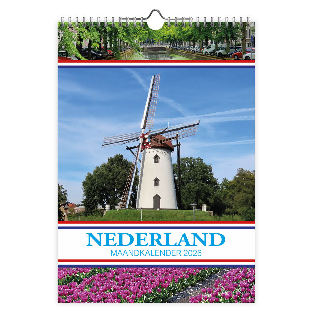 2026 Monthly Dutch Mills Calendar 9x13 inches