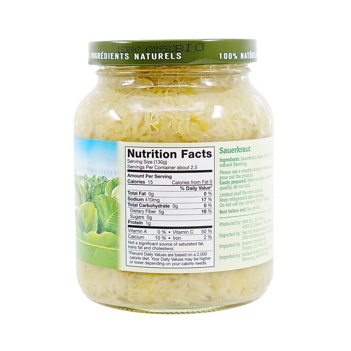 Hak Sauerkraut 11.9 oz 370 ml jar