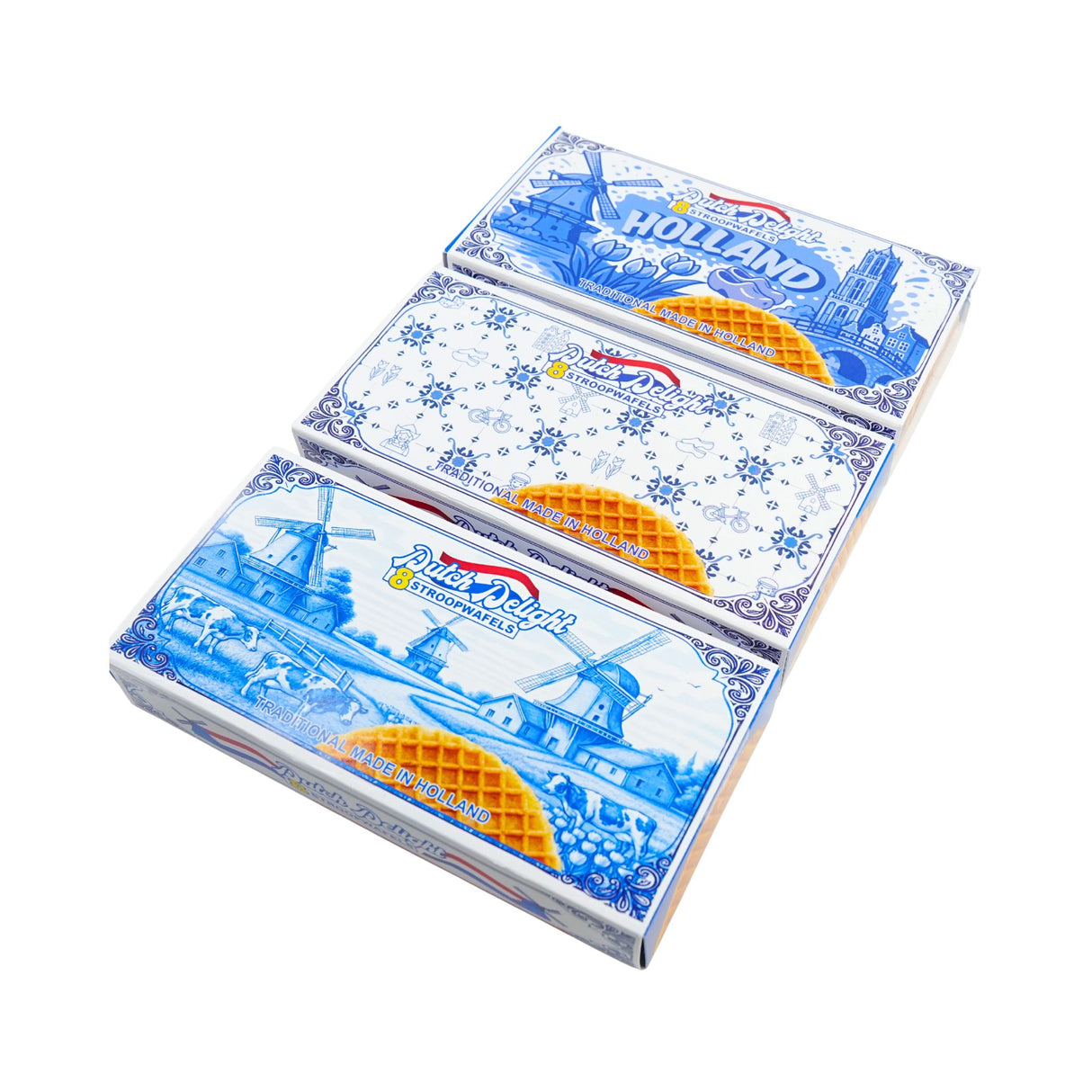 Dutch Delight Delft Design Stroopwafel Box 8 ct