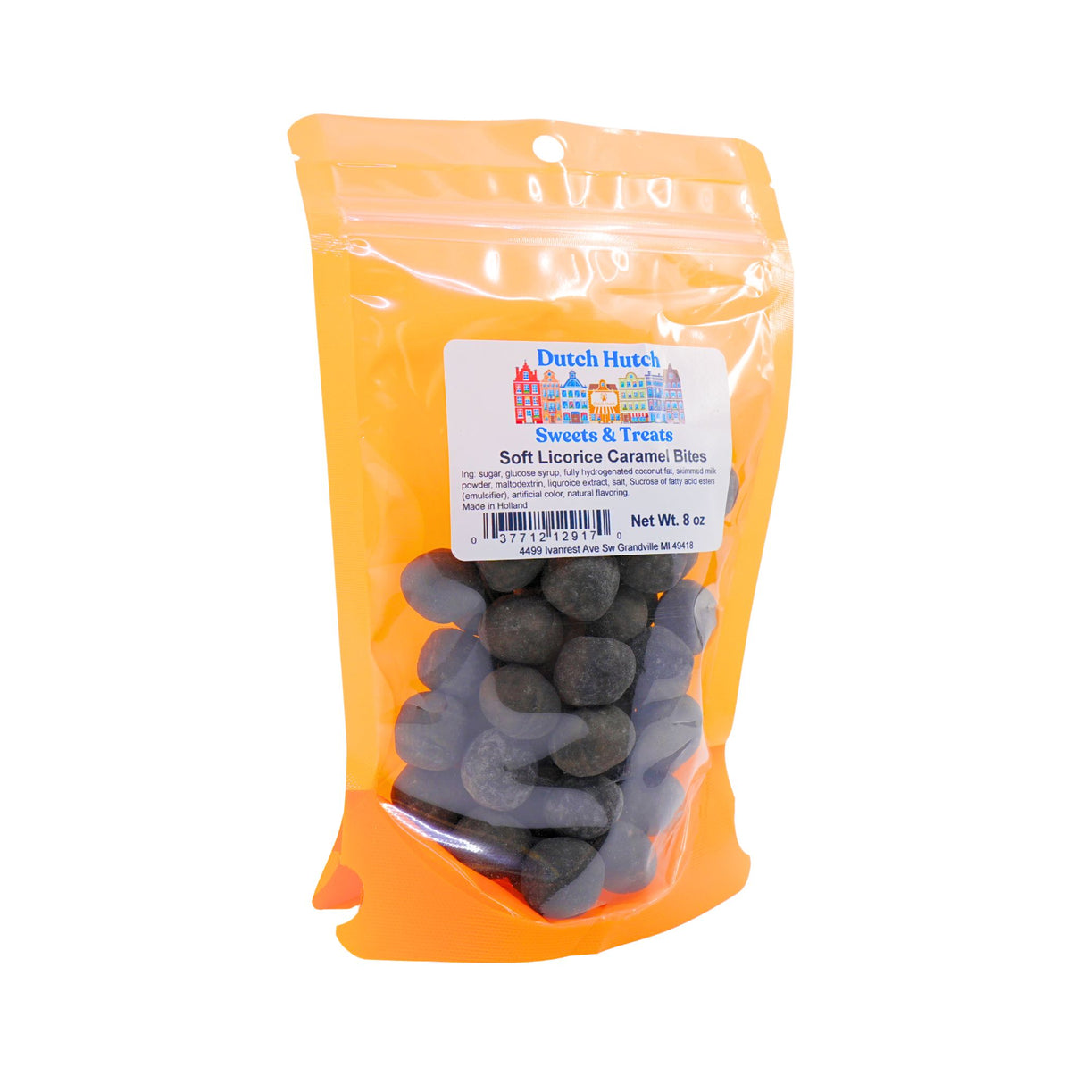 Dutch Hutch Soft Licorice Caramel Bites 8 oz By Lonka
