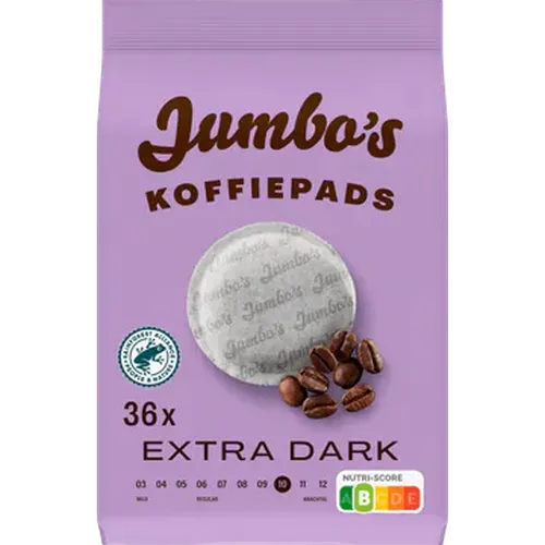 Jumbo Extra Dark Coffee Pads 36ct