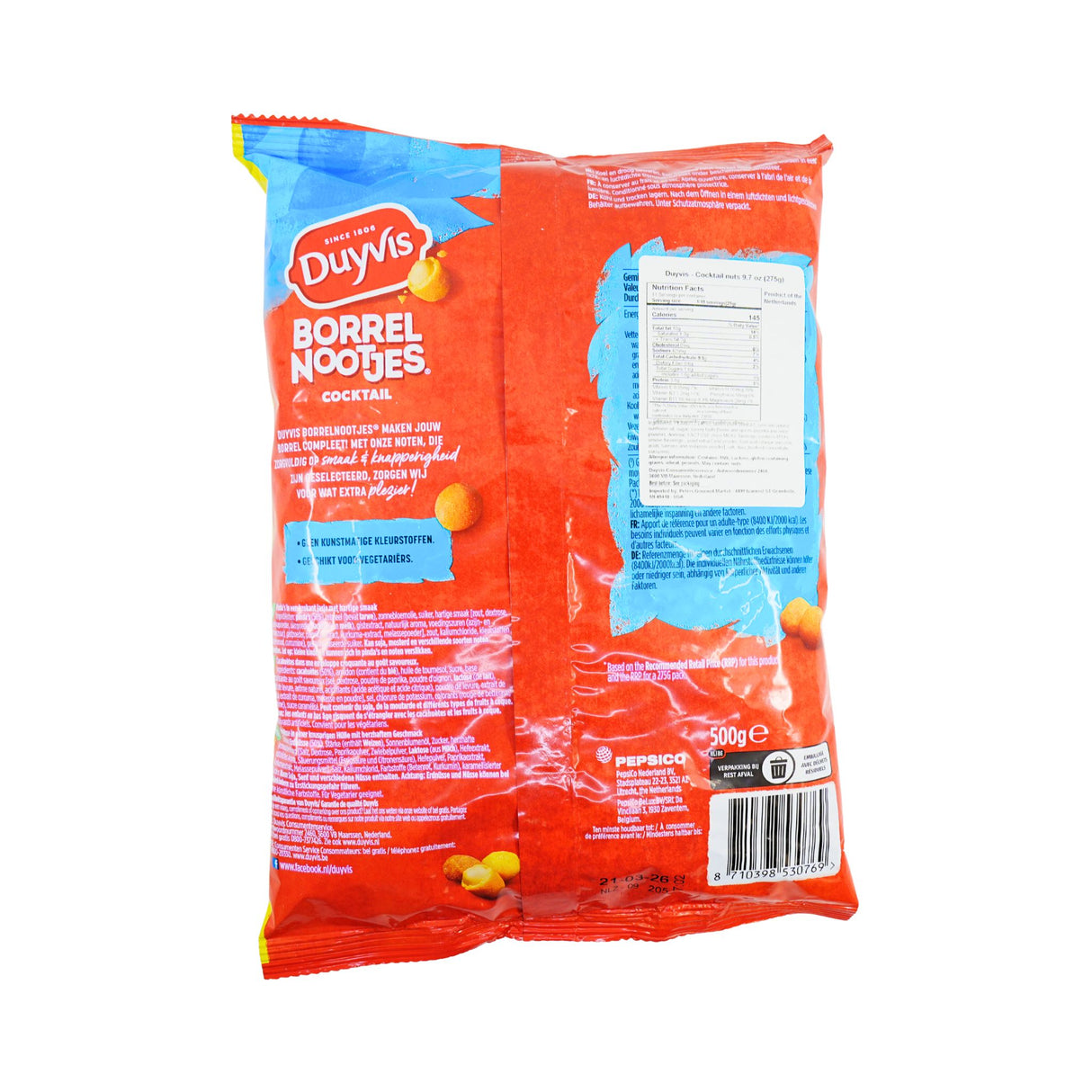 Duyvis Borrelnootjes Cocktail Big Bag 17.5 ounce