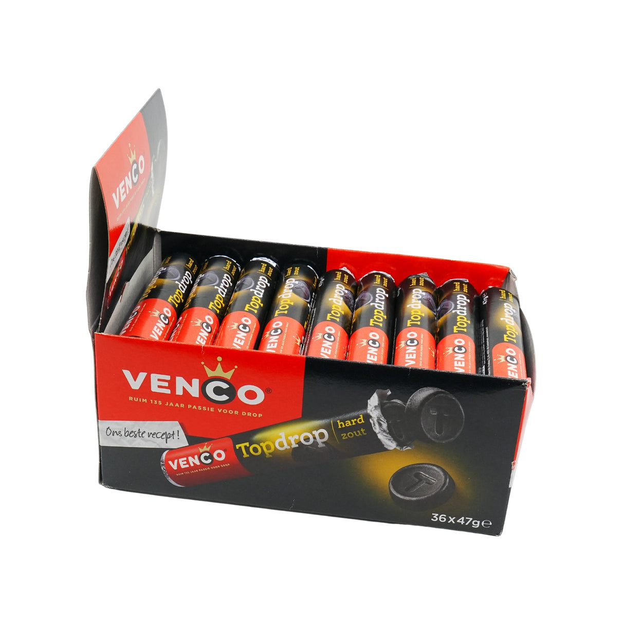 Venco TopDrop Licorice Rolls 36 ct Box