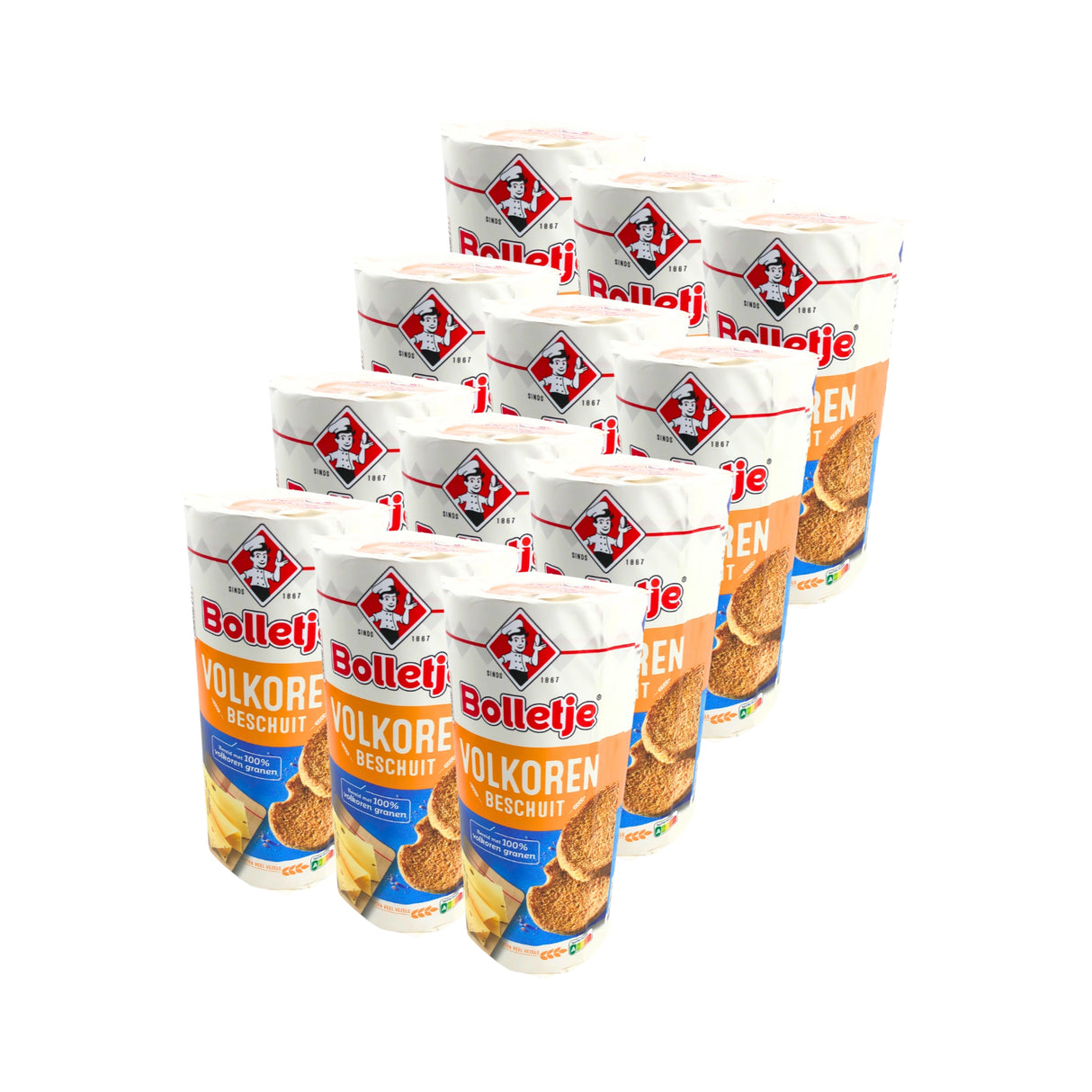 Bolletje Wholewheat Rusk Roll 4.4oz case of 12
