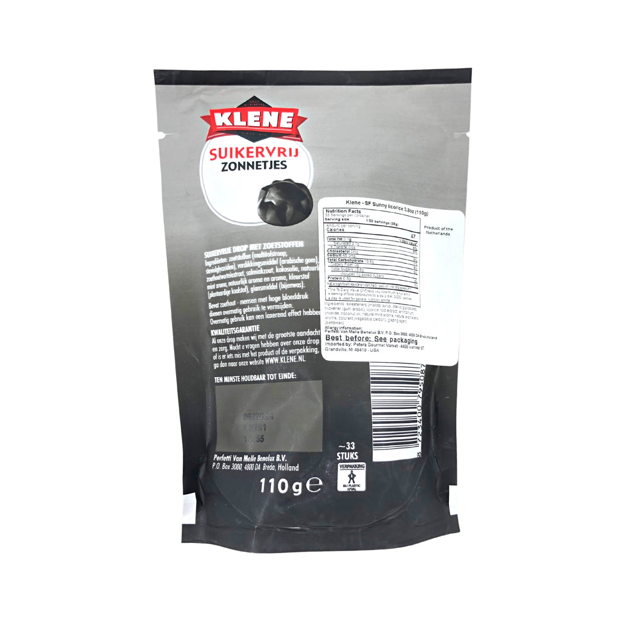 Klene Sugar Free Sweet Suns Licorice 3.5 Oz