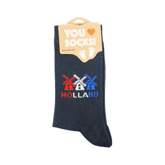 You Love Socks Black Holland Windmills Socks