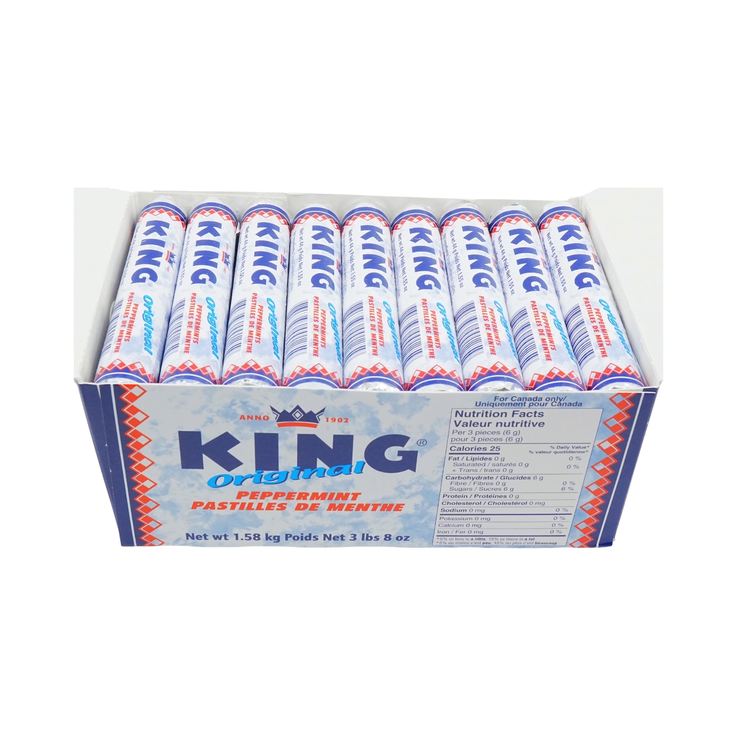 King Peppermint Rolls Box 36 ct
