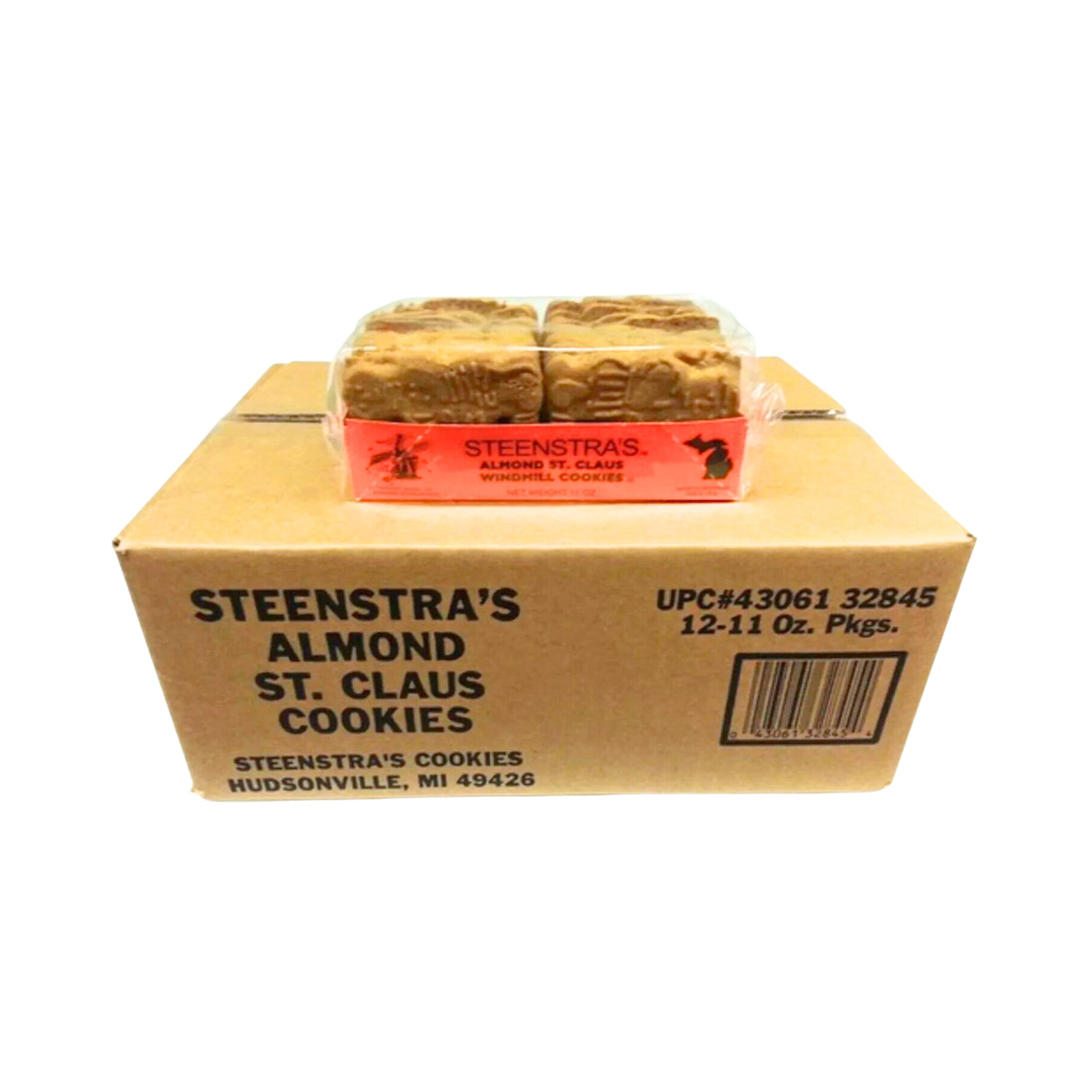 Steenstra's Speculaas Almond Windmill Cookies 12 Pack Case