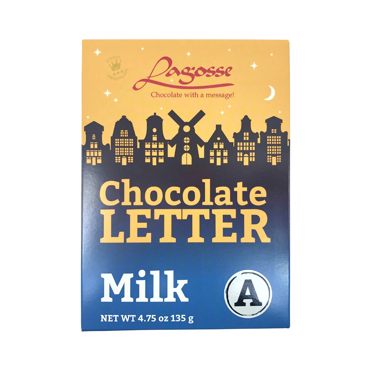 Lagosse Large Milk A Chocolate Letter 4.7oz
