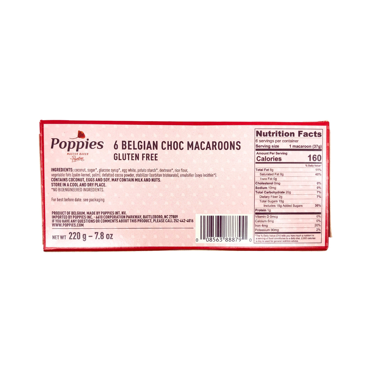 Poppies Chocolate Coconut Macaroons 7.8 oz