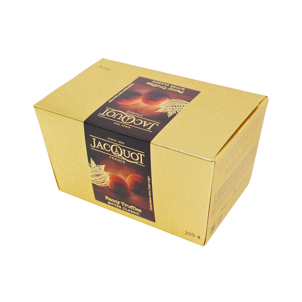 Jacquot Bittersweet French Chocolate Truffles Ballotin Box 7.05oz