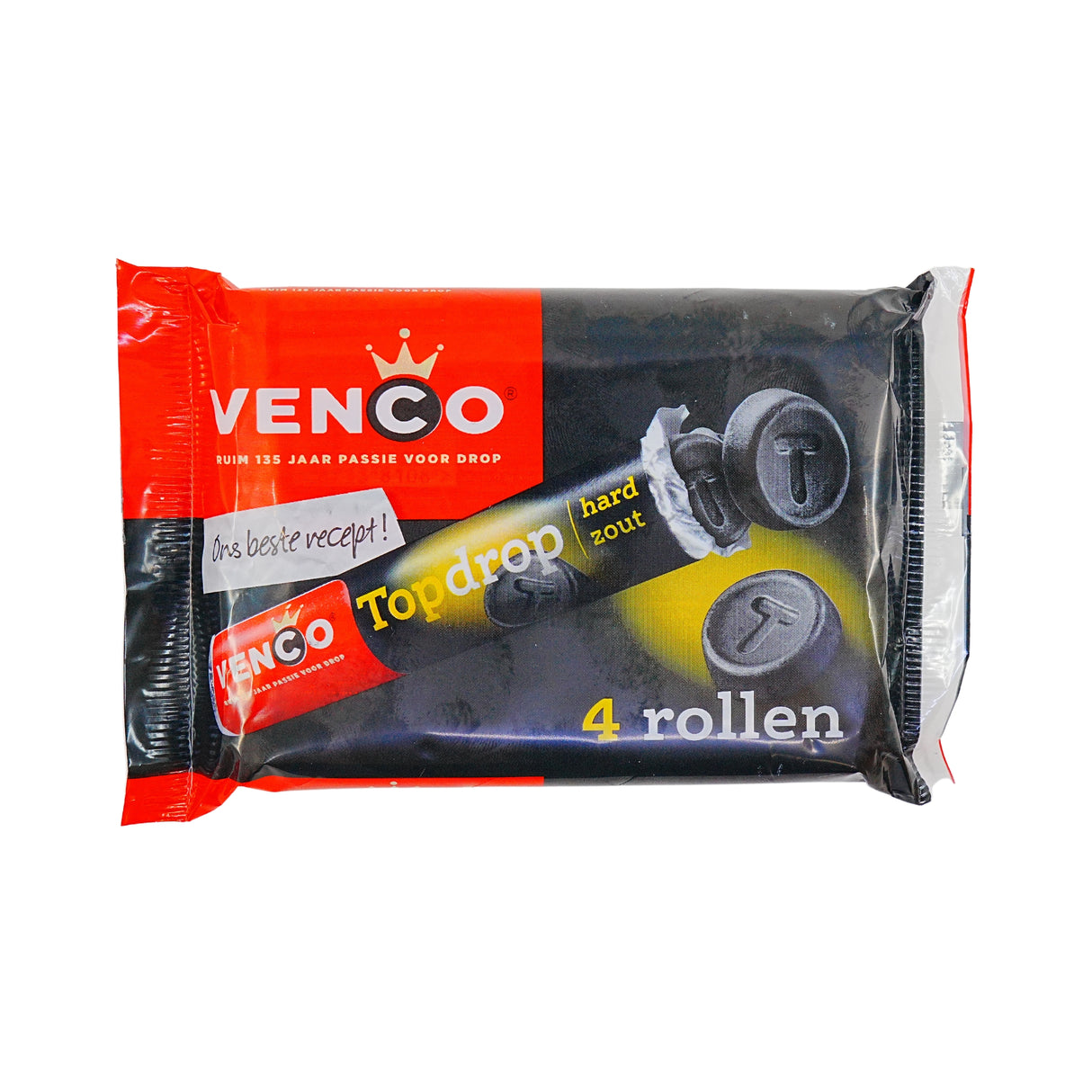 Venco TopDrop Licorice Rolls  4 pack