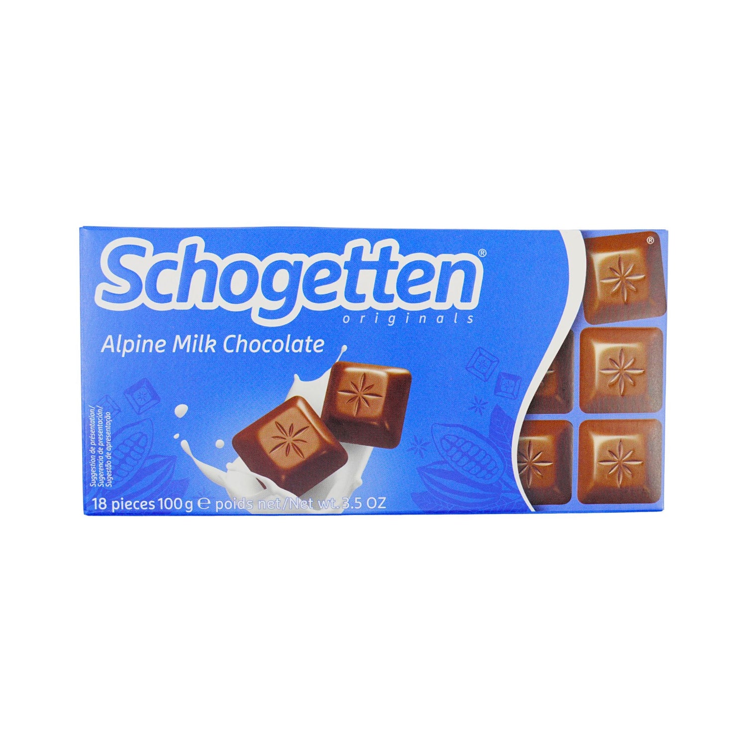 Schogetten Alpine Milk Choc bar 3.5 oz 100 gr
