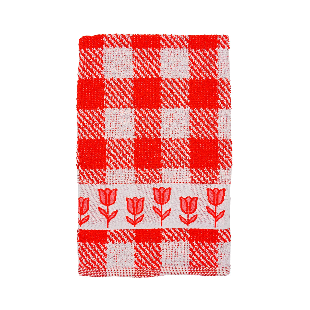 Twentse Red with Tulips Hand Towel 20x20 inch