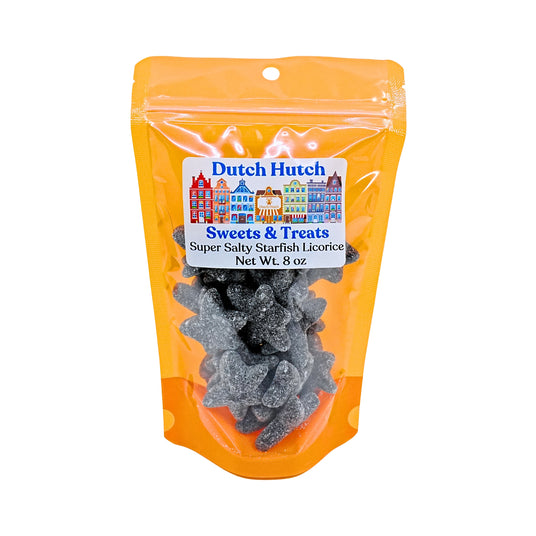 Dutch Hutch Super Salty Starfish Licorice 8 oz By Gustafs