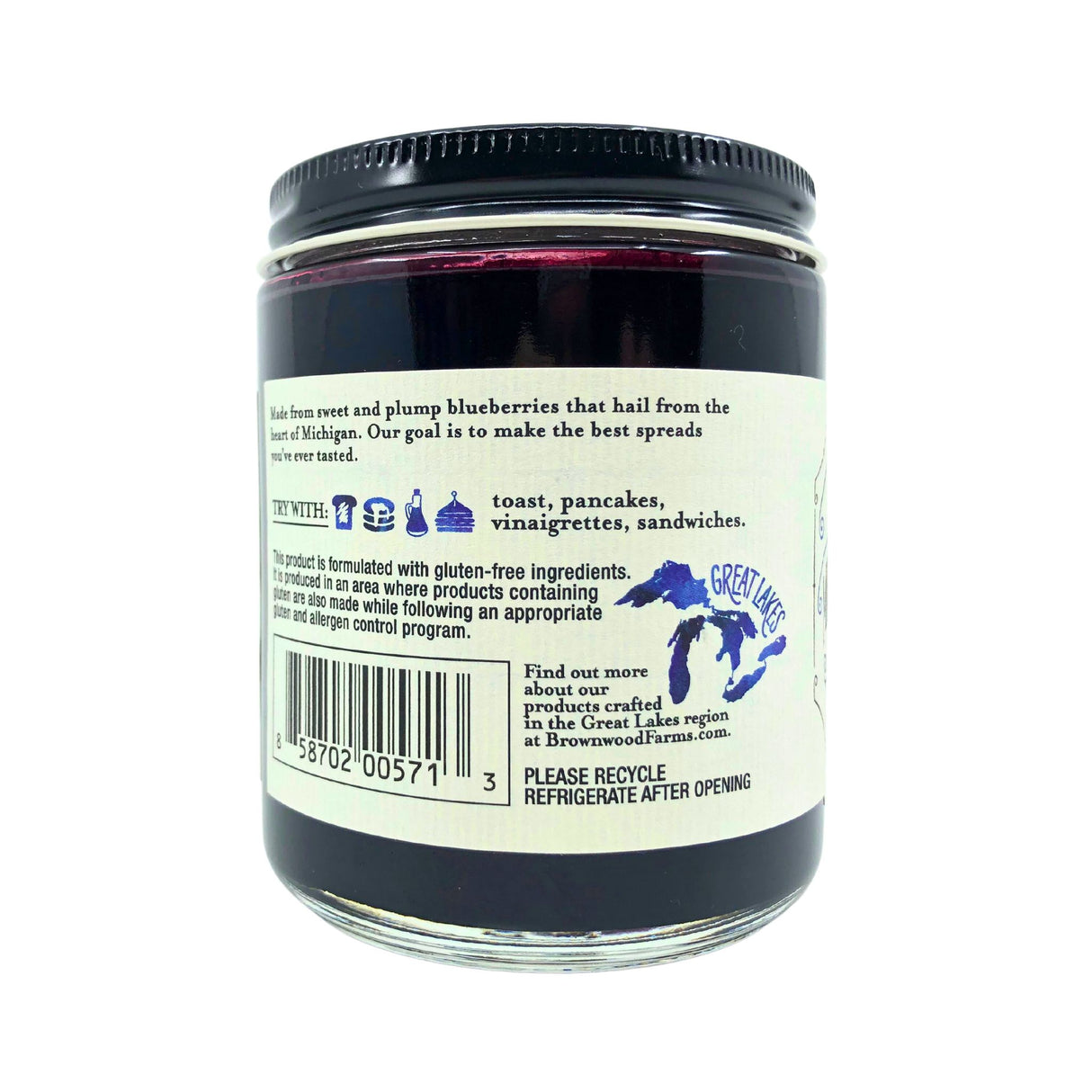 Brownwood Blueberry Spread 10 oz jar