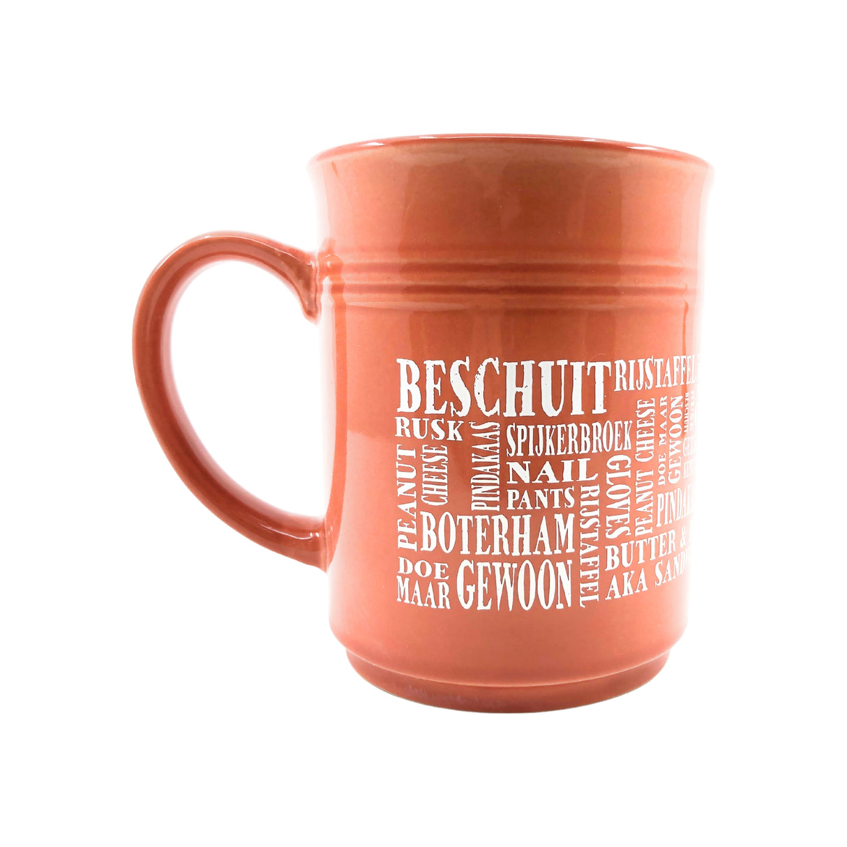 Dutch and English Word Mug Coral 14 oz