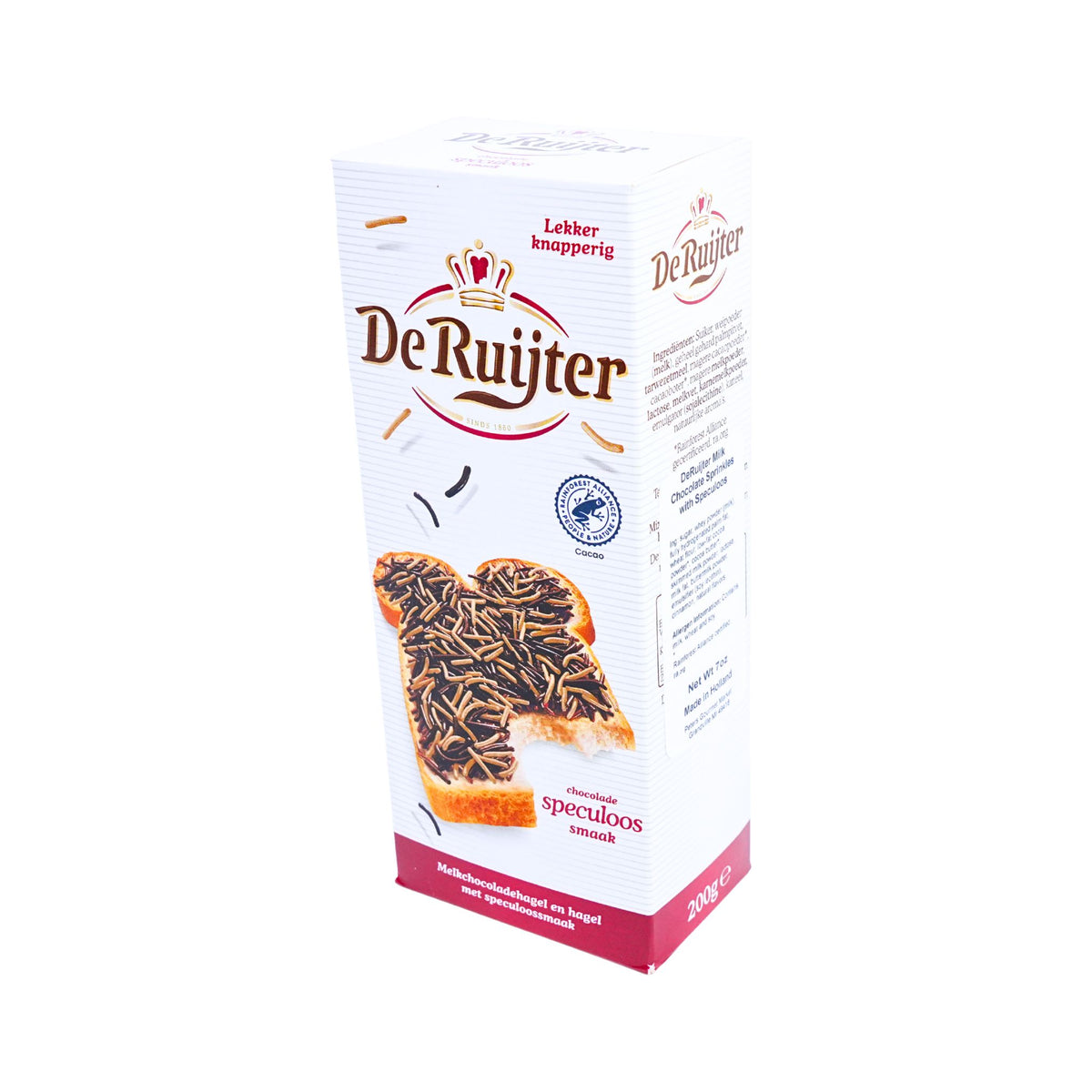 De Ruijter Chocolate Speculoos Sprinkles Hagelslag 7 Ounce Box