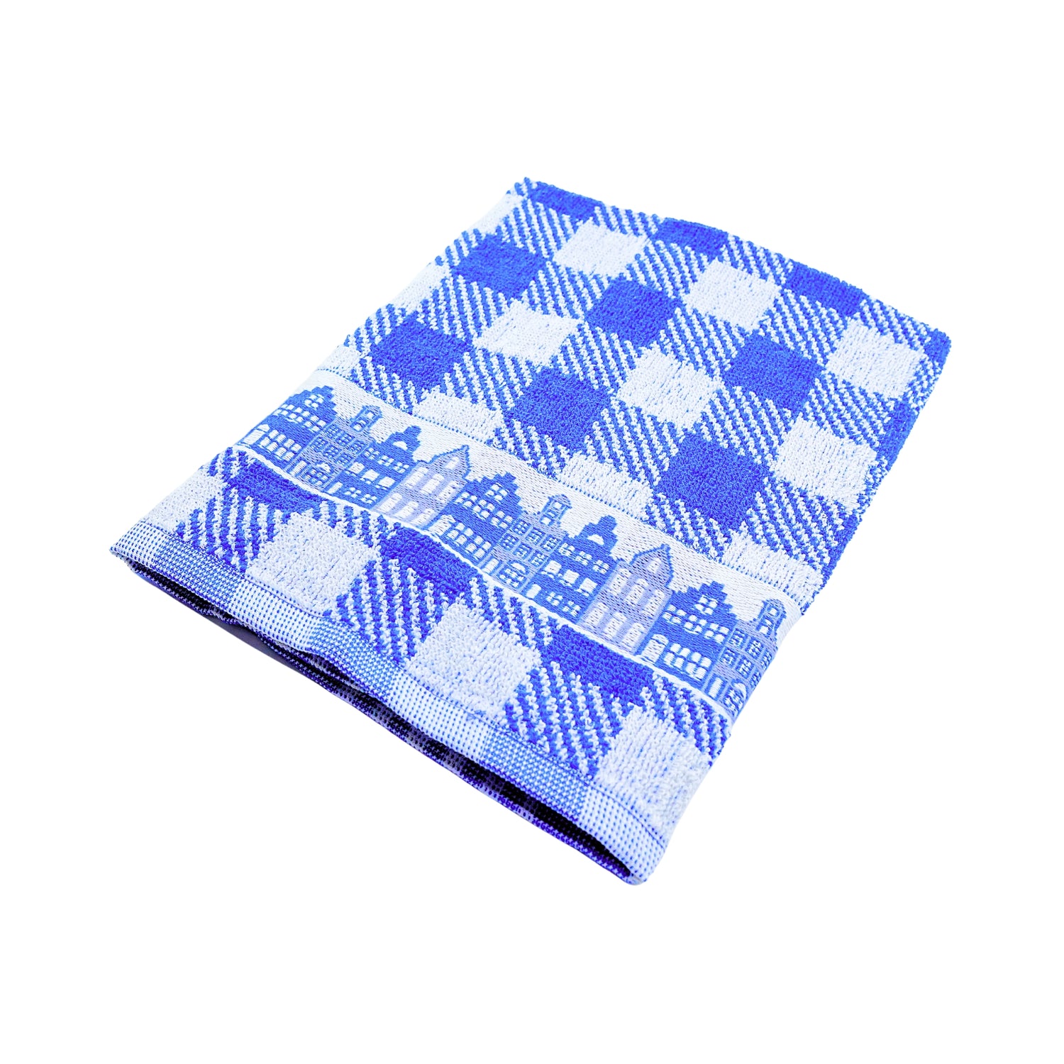 Twentse Blue with Canal Houses HAND Towel 20x20 inches