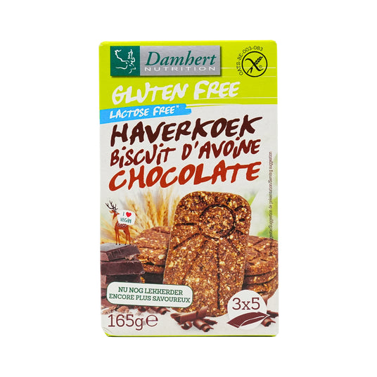 Damhert Gluten Free Chocolate Oat Biscuits 5.8 Oz