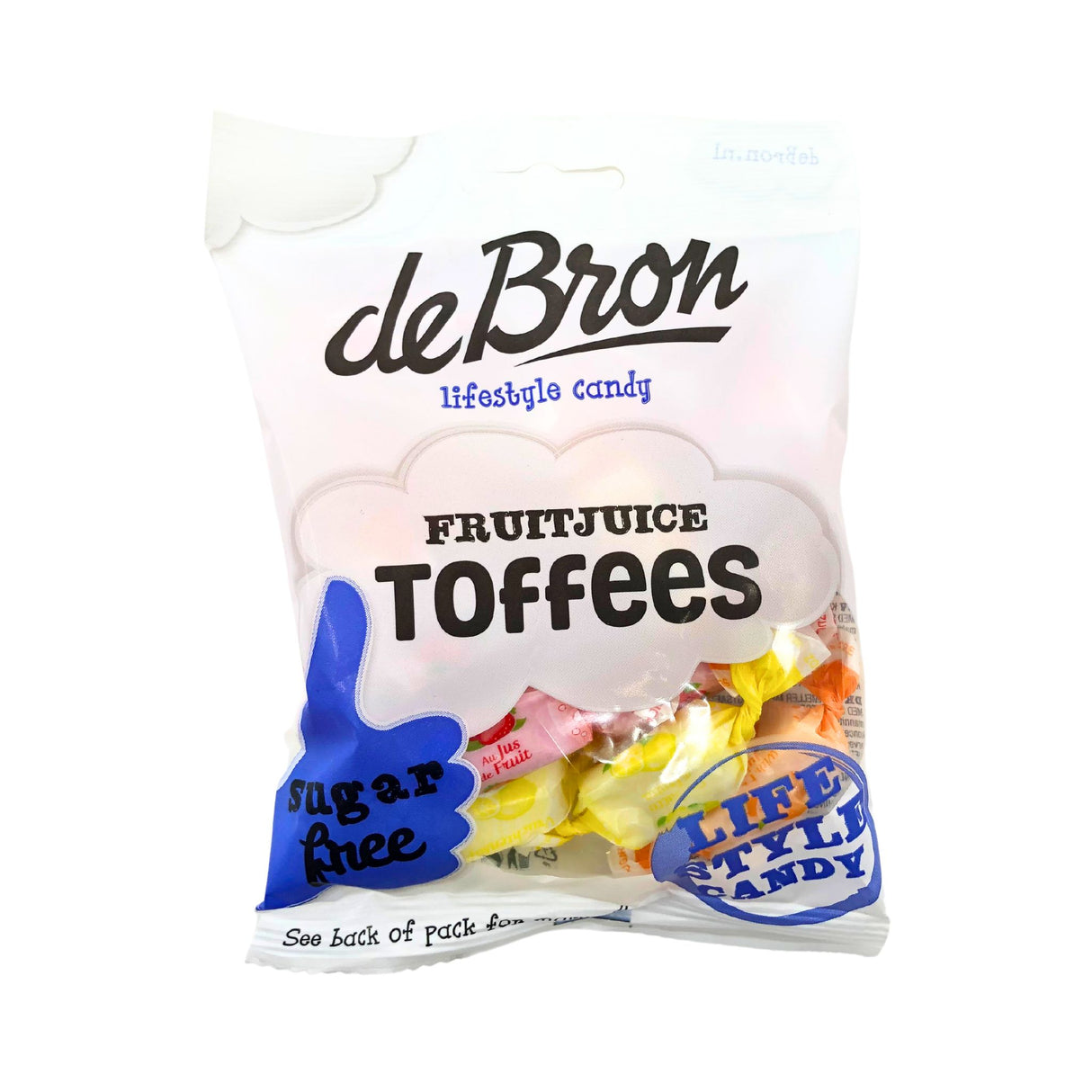 De Bron Sugar Free Fruit Toffees 3.5 Oz