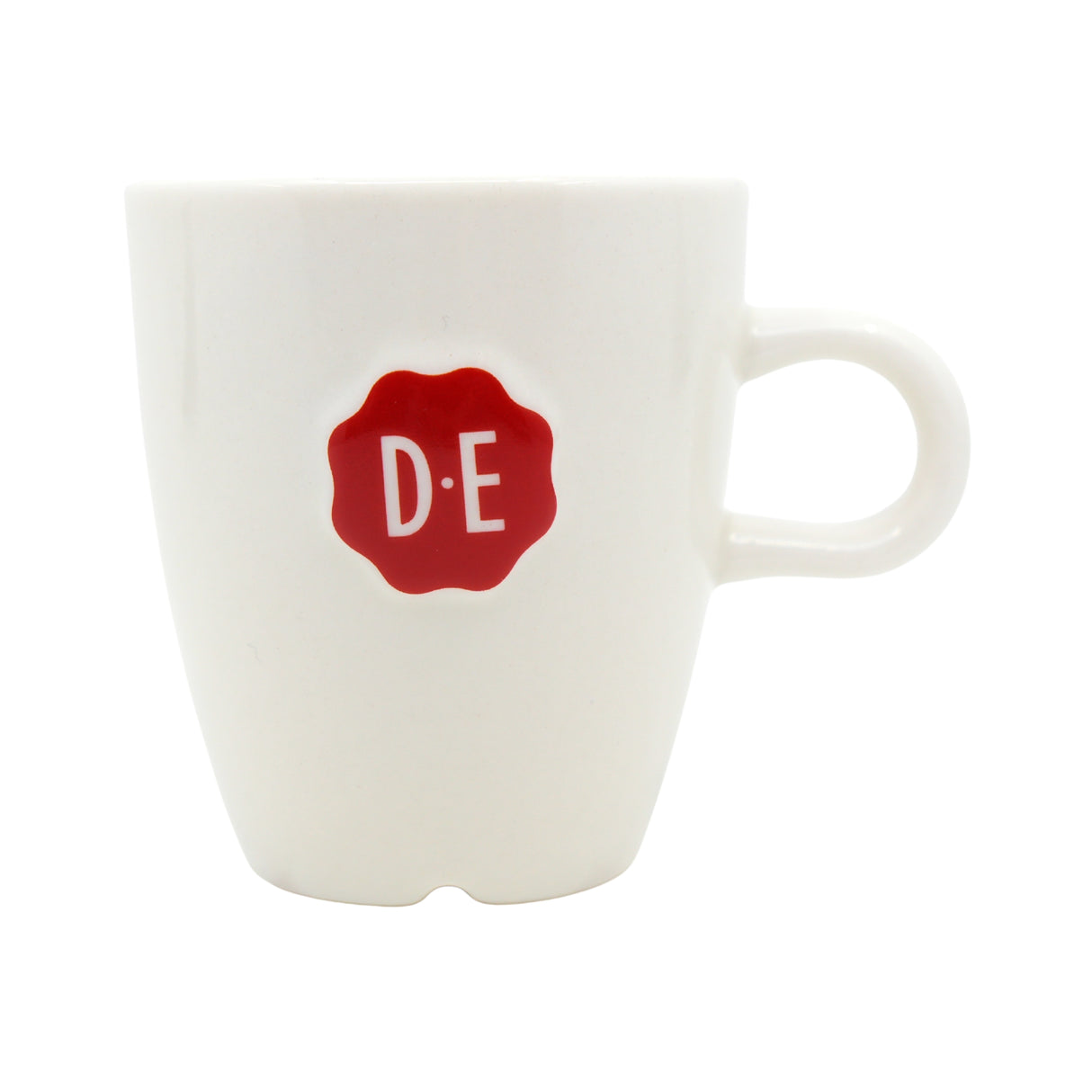 Douwe Egberts White With Red DE Stamp Coffee Mug Small Size