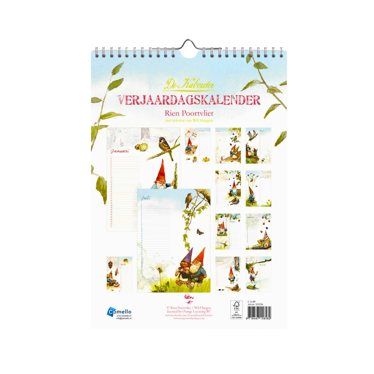 Rien Poortvliet Kabouters - Gnomes Birthday Calendar