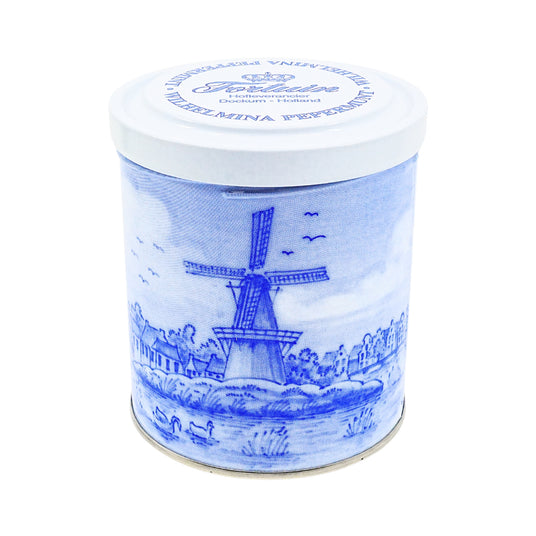 Wilhelmina Peppermint Delft Tin 17.5 oz