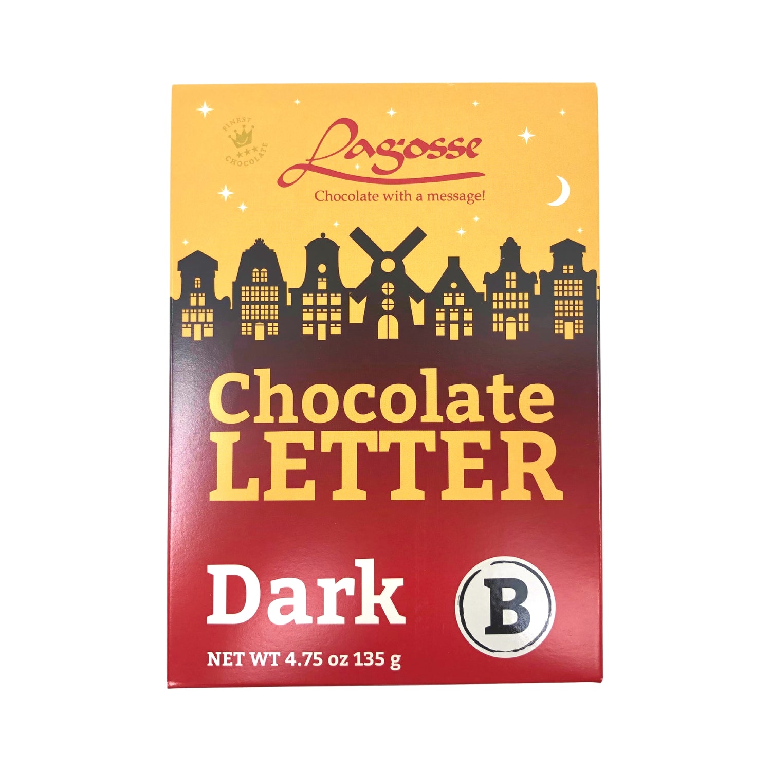 Lagosse Large Dark B Chocolate Letter 4.7oz