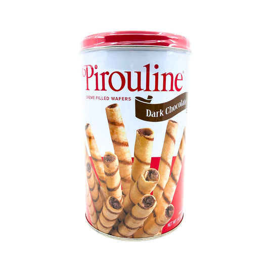 Debeukelaar Pirouline Dark Choc Wafer Rolls 14 oz tin
