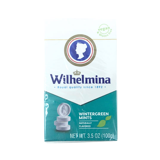 Wilhelmina Vegan Wintergreen mints 3.5 oz box