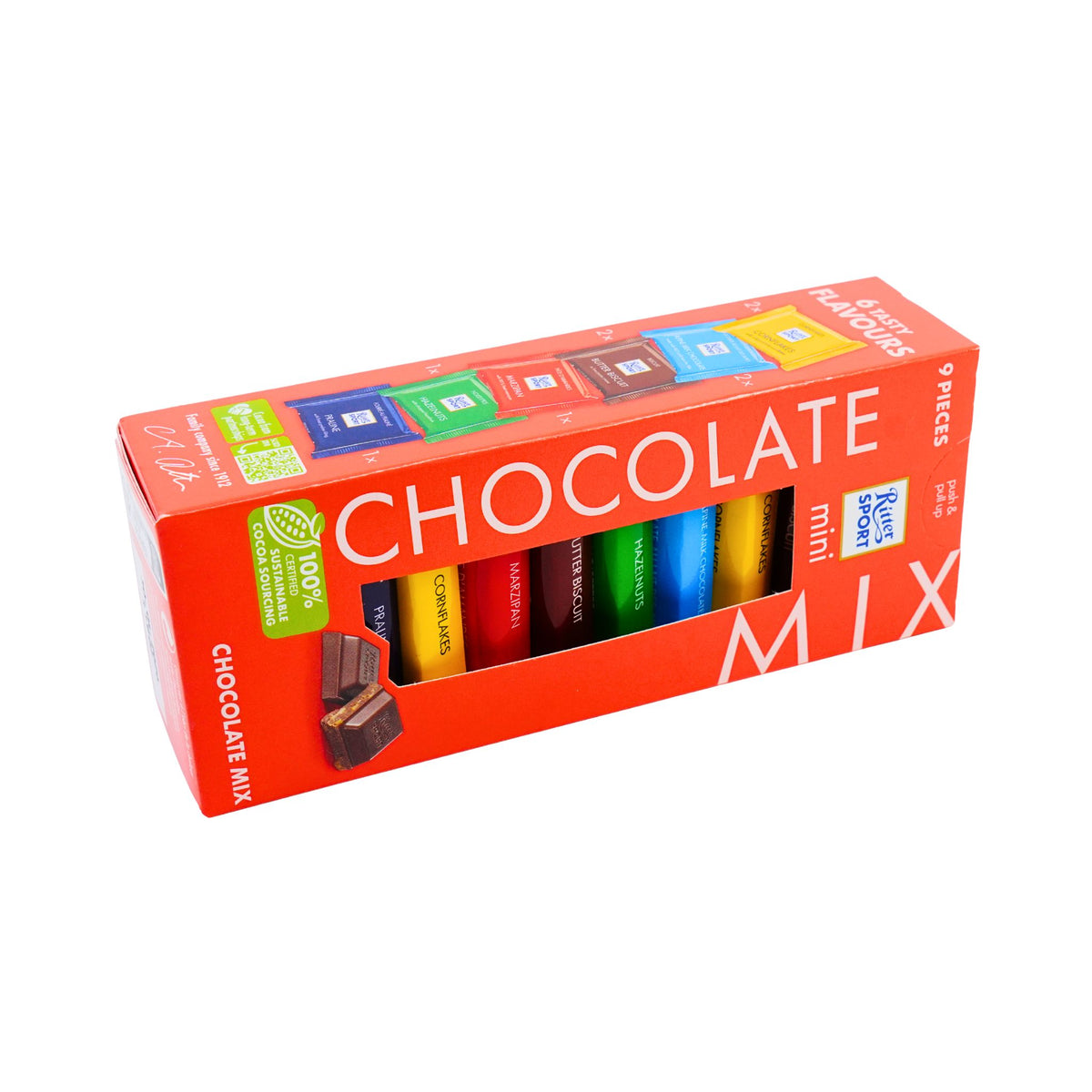 Ritter Sport Mini Chocolate Bar 9 Piece Mix Pack