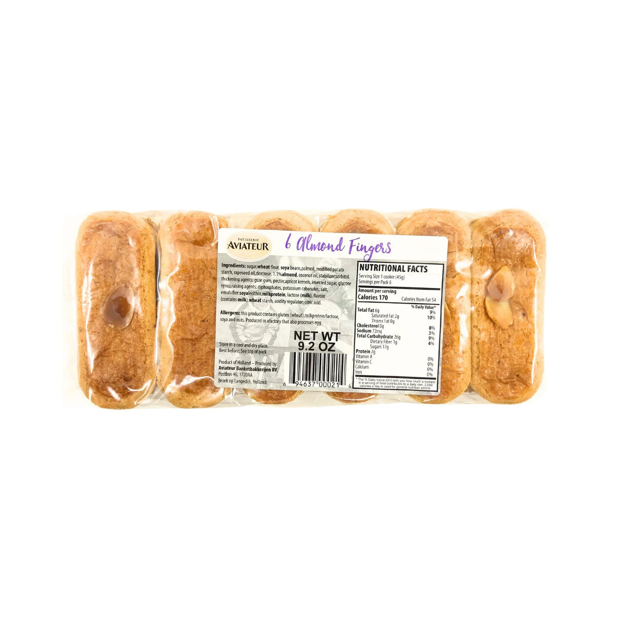 Aviateur Almond Fingers 6 ct (Kanos)