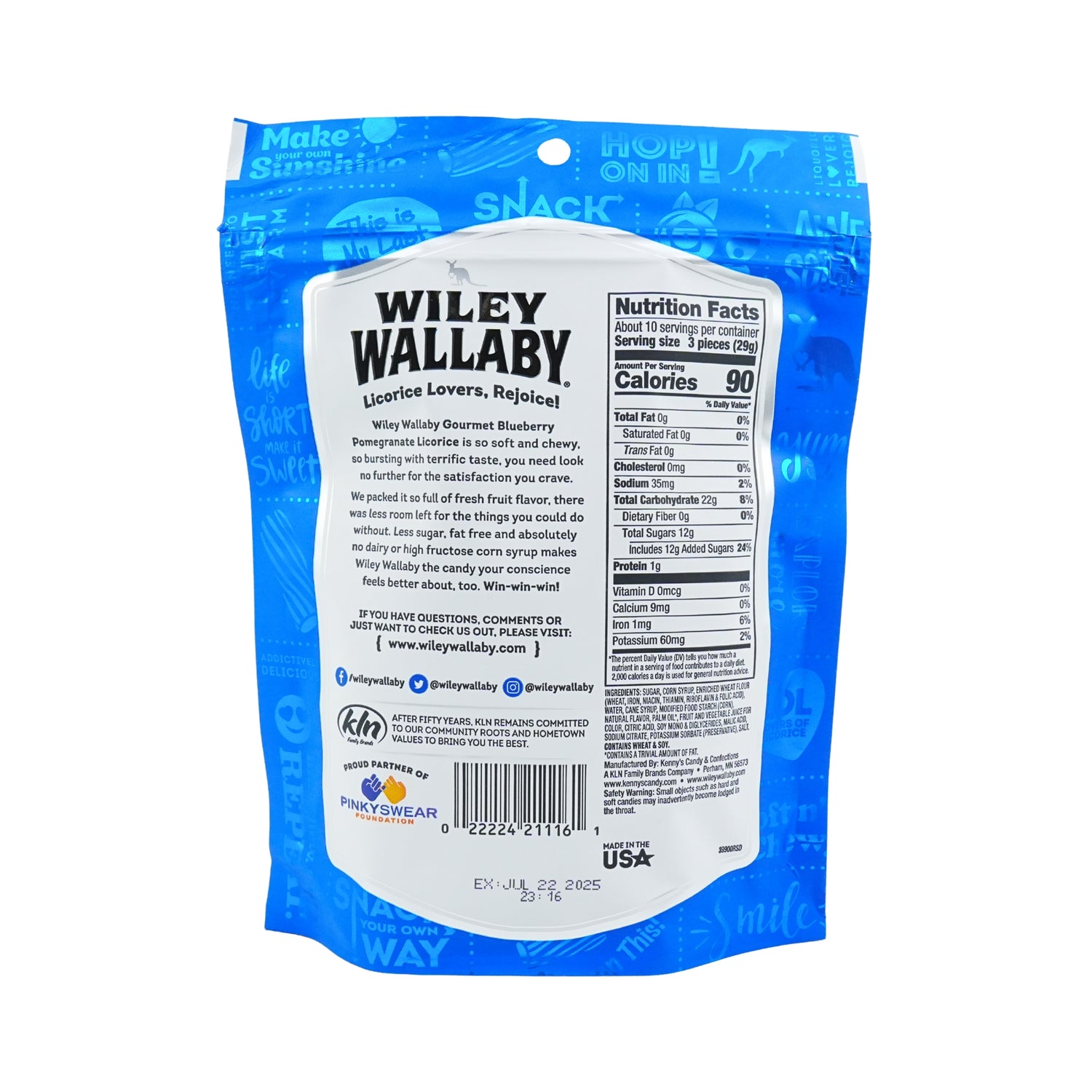 Wiley Wallaby Blueberry Pomegranate Licorice 10 oz