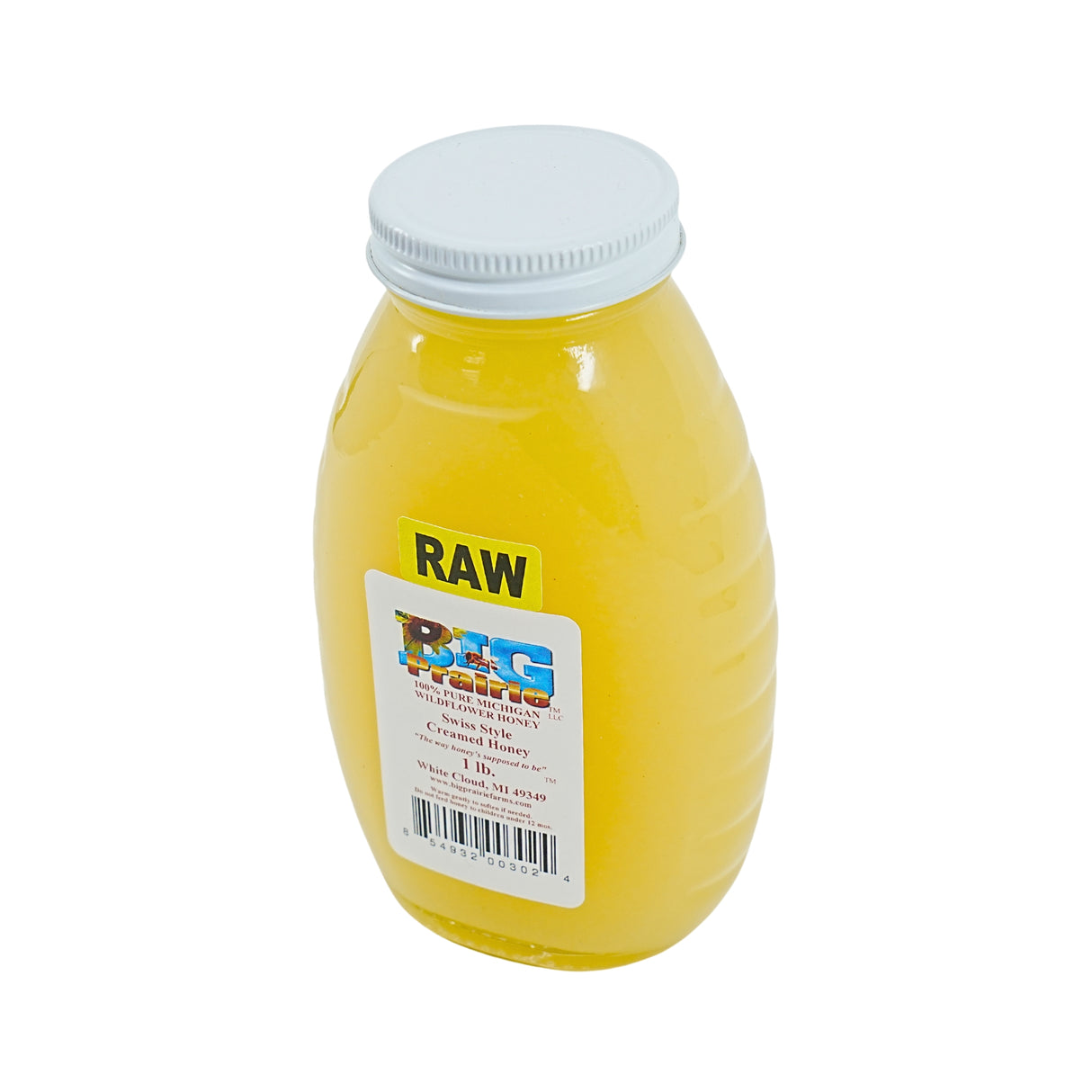 Big Prairie Farm Swiss Style Creamed Raw Honey 1 lb