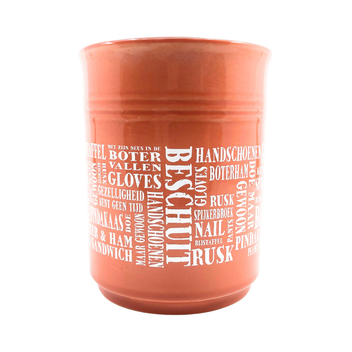 Dutch and English Word Mug Coral 14 oz
