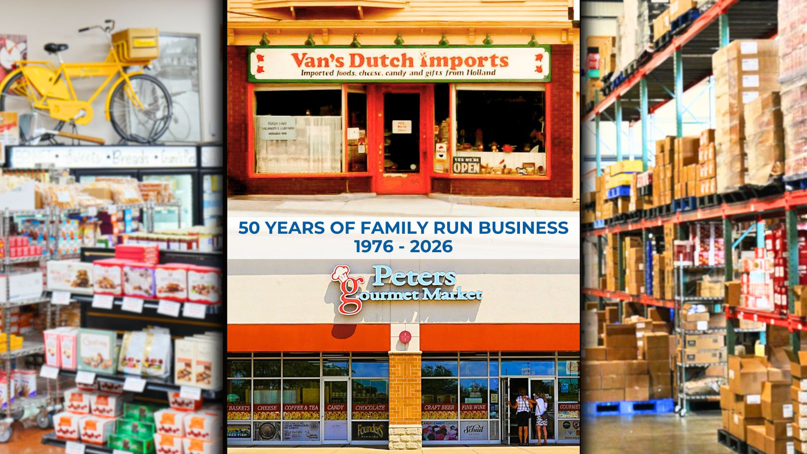 Dutch store near me Peters Gourmet Market gift box with classic Dutch snacks, cookies, and coffee for food lovers