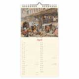 2027 Anton Pieck Bridge Notation  Calendar 7x13 inches
