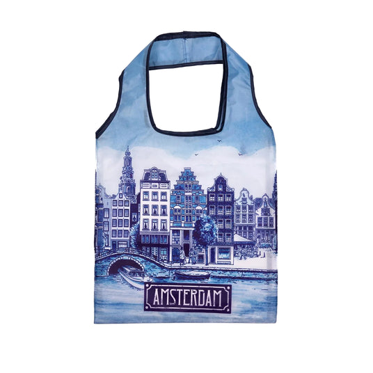 Delft Blue Foldable Bag Amsterdam
