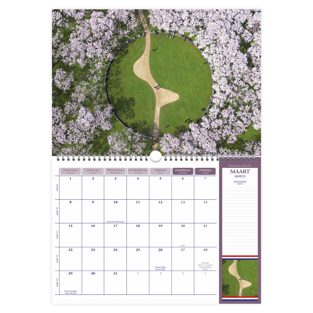2027 Holland Panorama Large calendar 13 wide x 9 inches Tall