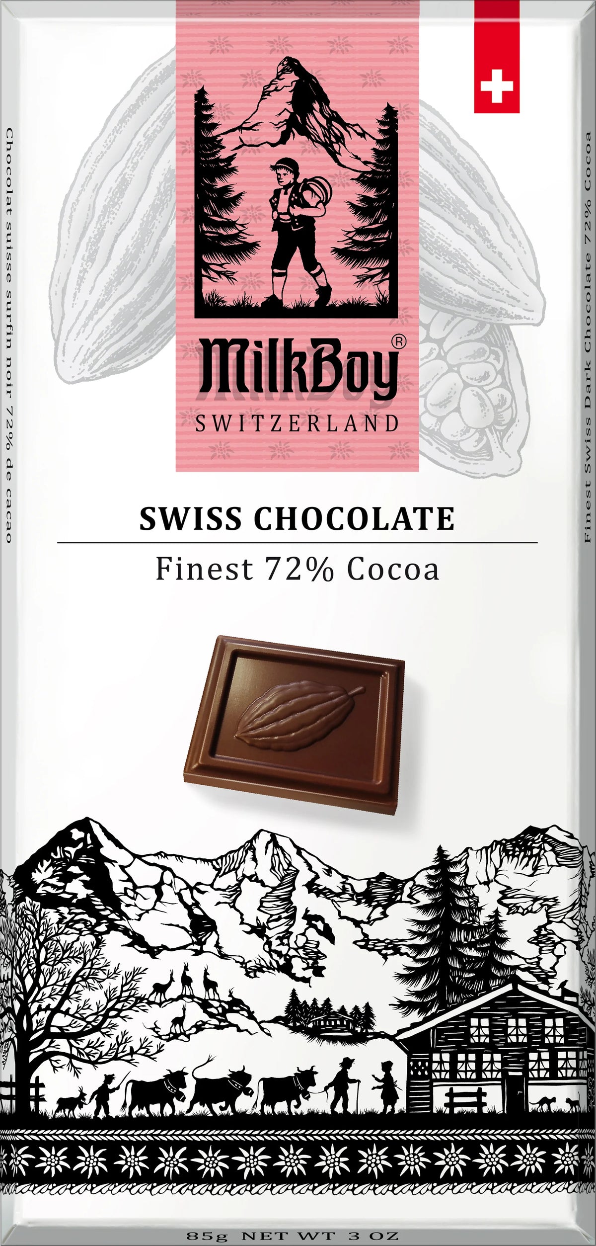 Milk Boy 72% Dark Chocolate Bar 3.5 oz