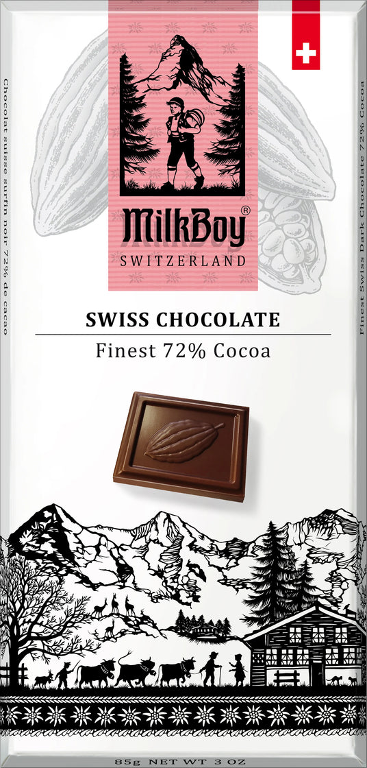 Milk Boy 72% Dark Chocolate Bar 3.5 oz