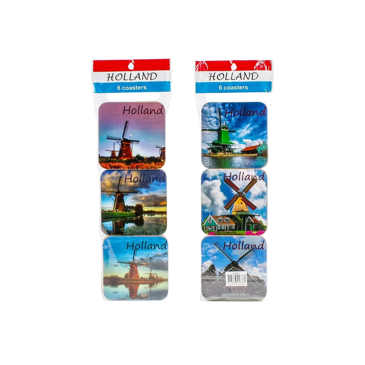 Coasters Windmill Colorful set of 6