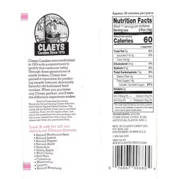 Claeys Candy Watermelon Drop 6oz