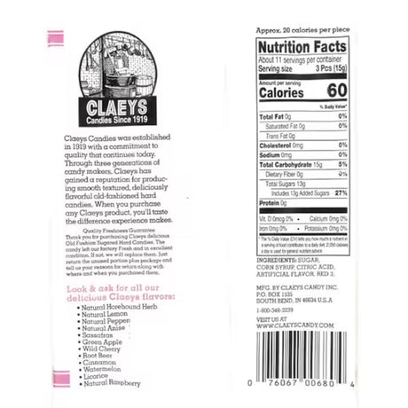 Claeys Candy Watermelon Drop 6oz