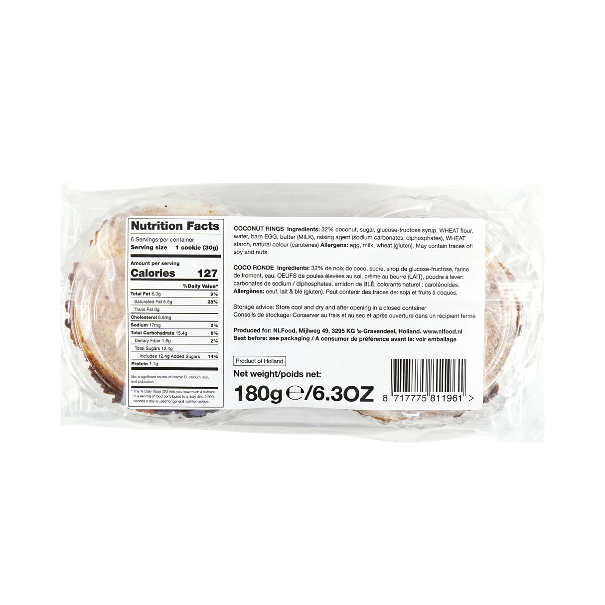 Aviateur(Dutch Bakery) Coconut Rings 6.3 Oz