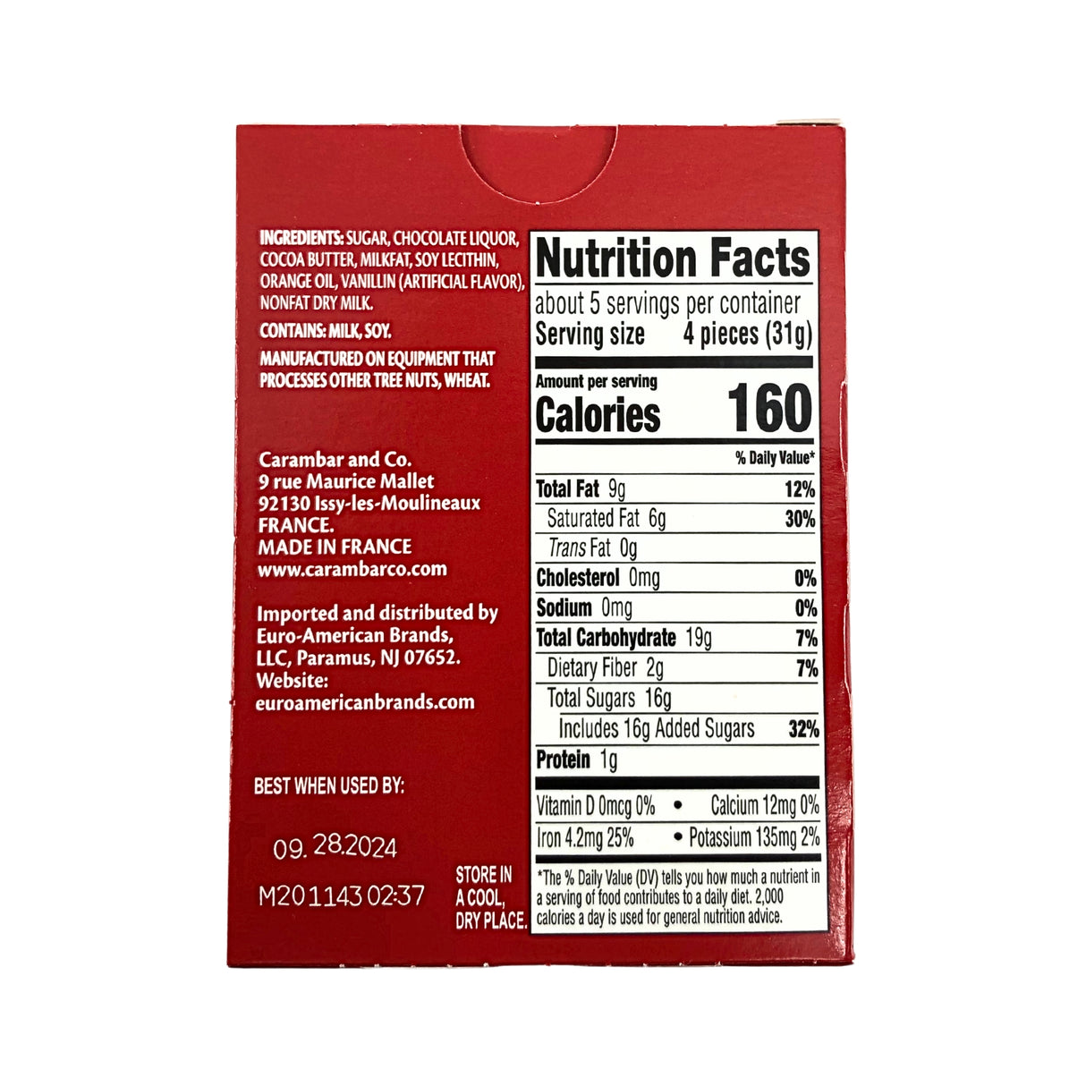 Terrys Dark Chocolate Orange 5.53oz