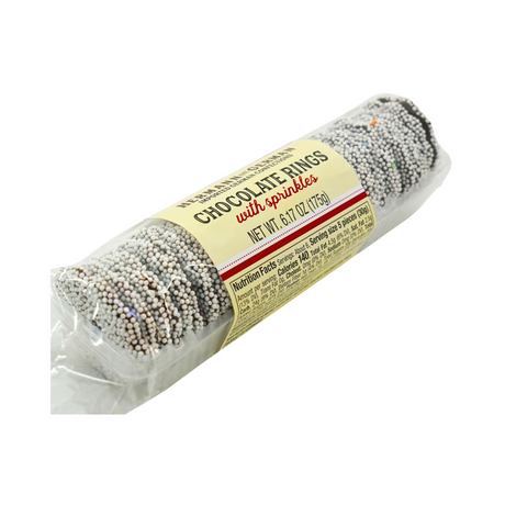 Hermann the German Chocolate Rings With Sprinkles 6.17 oz